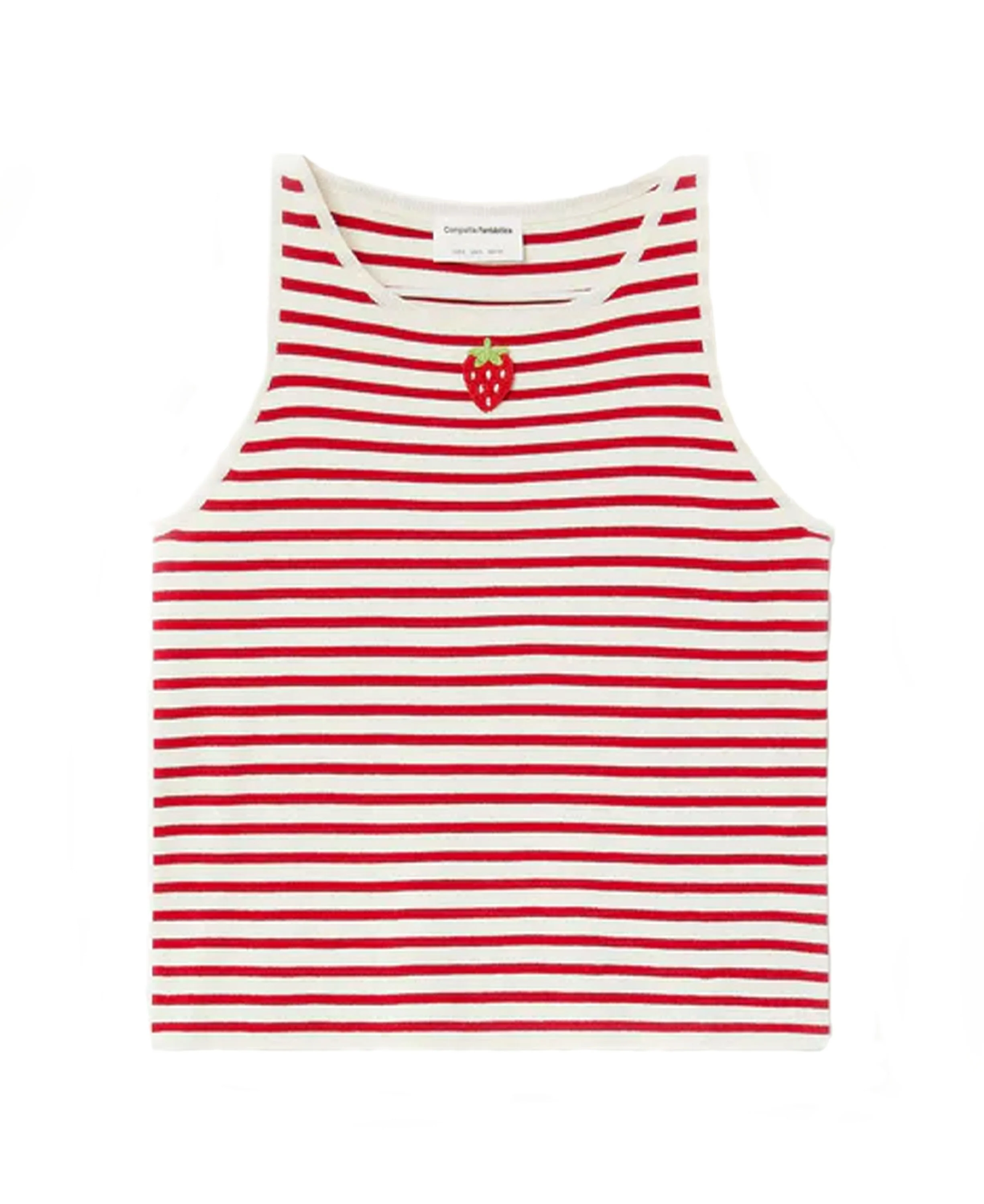 Stripe Top - White & Red