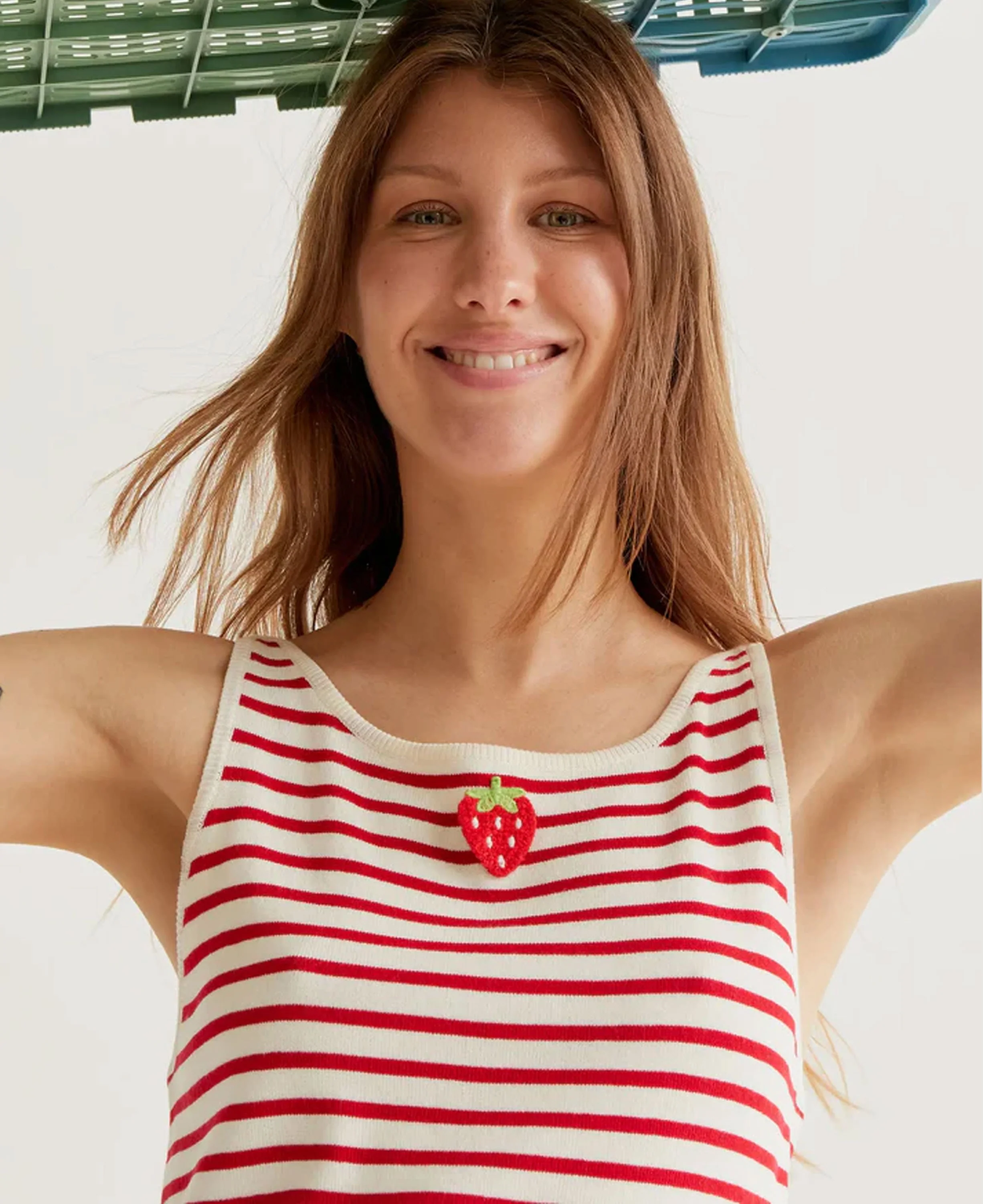 Stripe Top - White & Red - Image 4