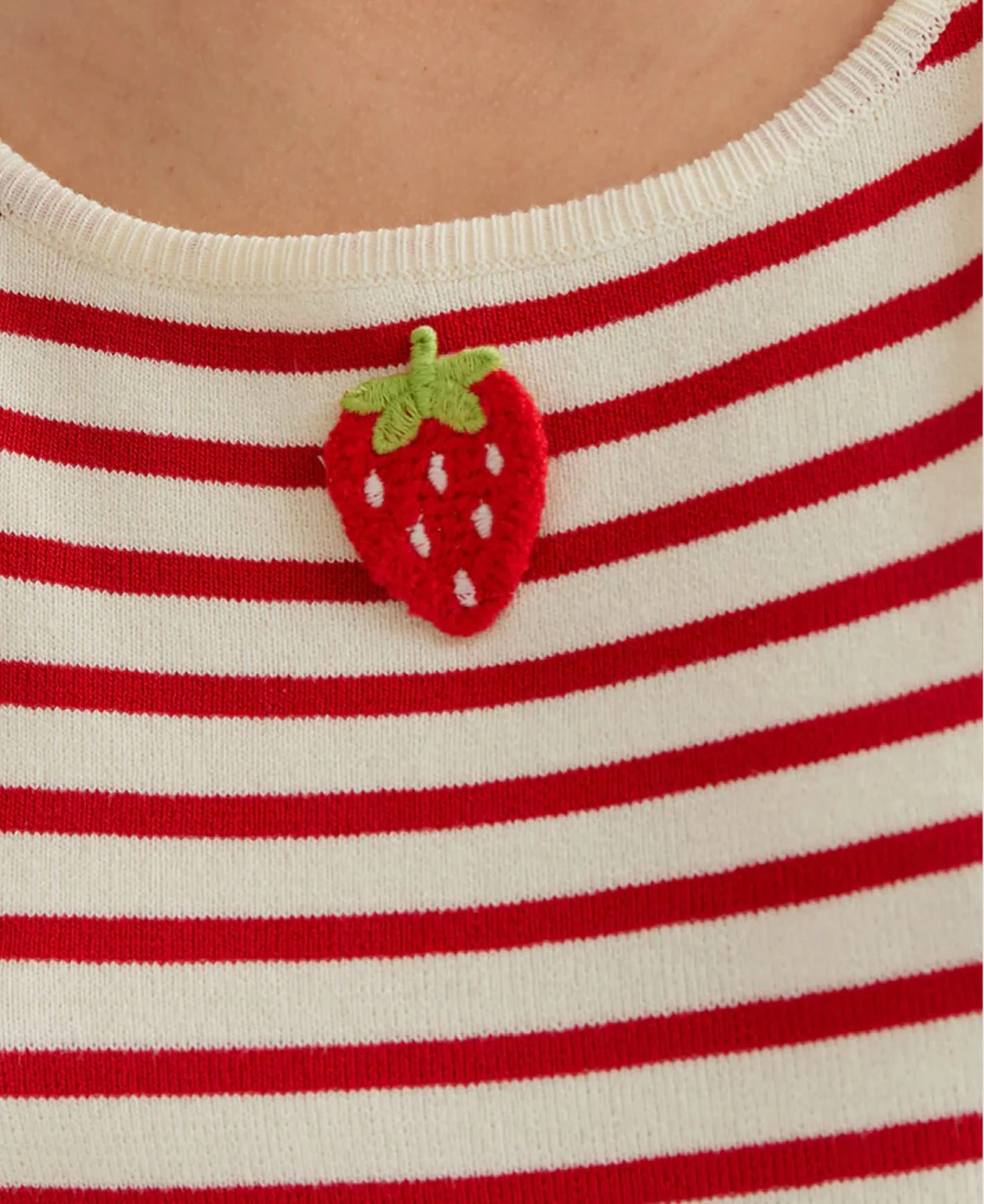 Stripe Top - White & Red - Image 5