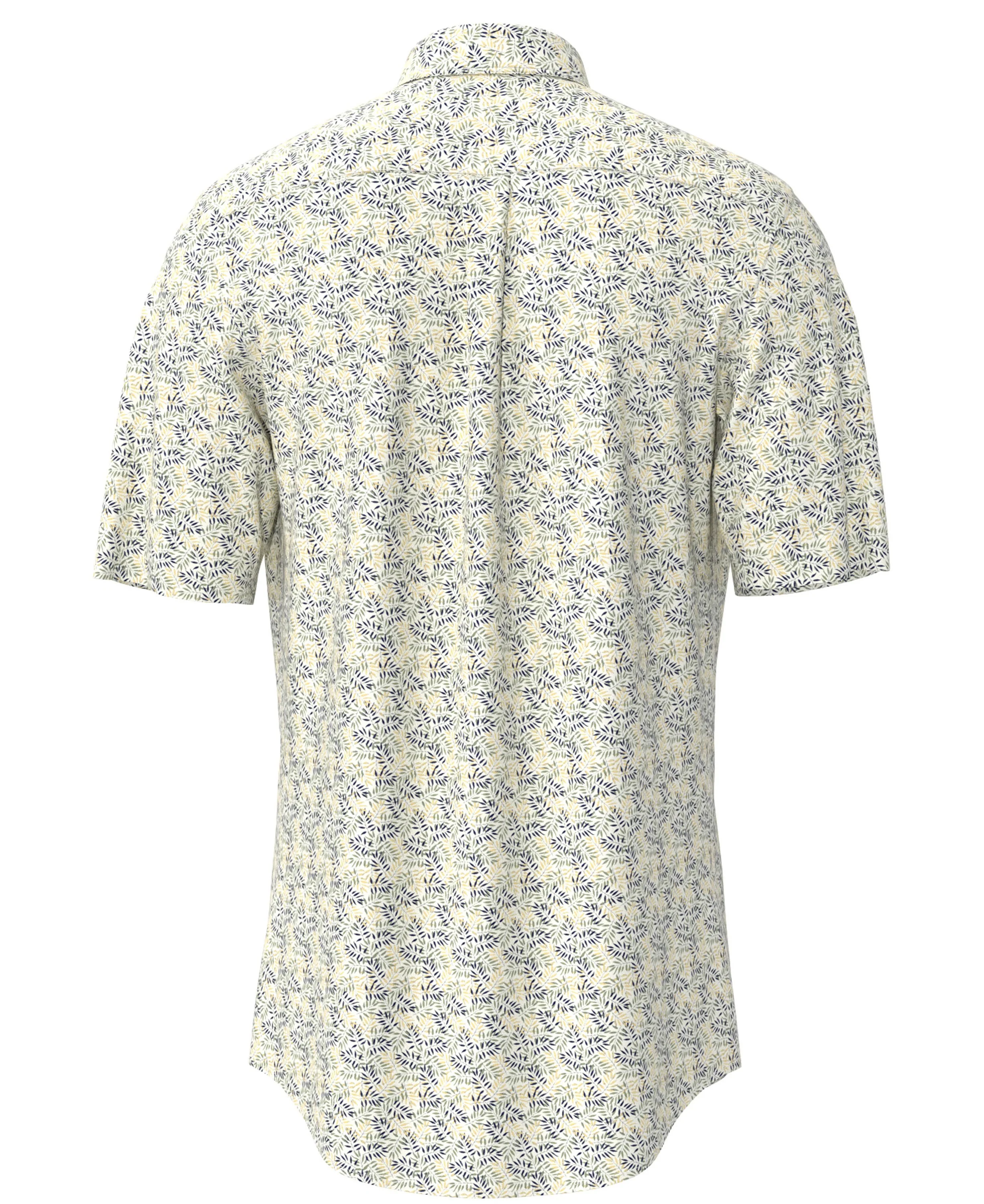 Summer Flower Print Button Down Shirt - Pale Yellow - Image 2