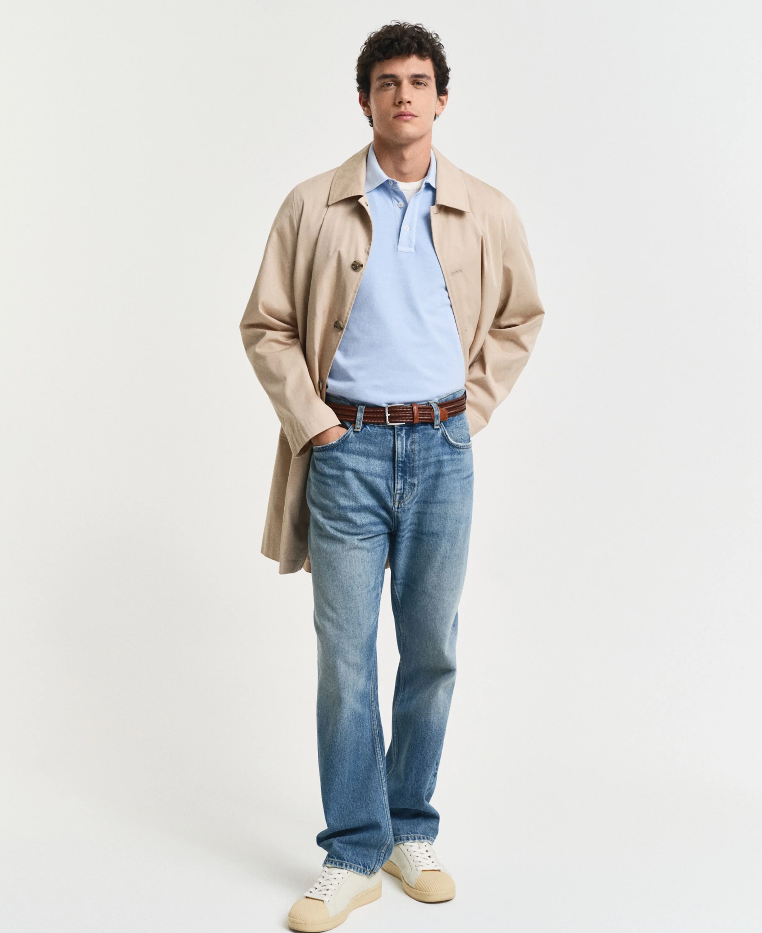 Sunfaded Piqué Polo Shirt - Fresh Blue - Image 5