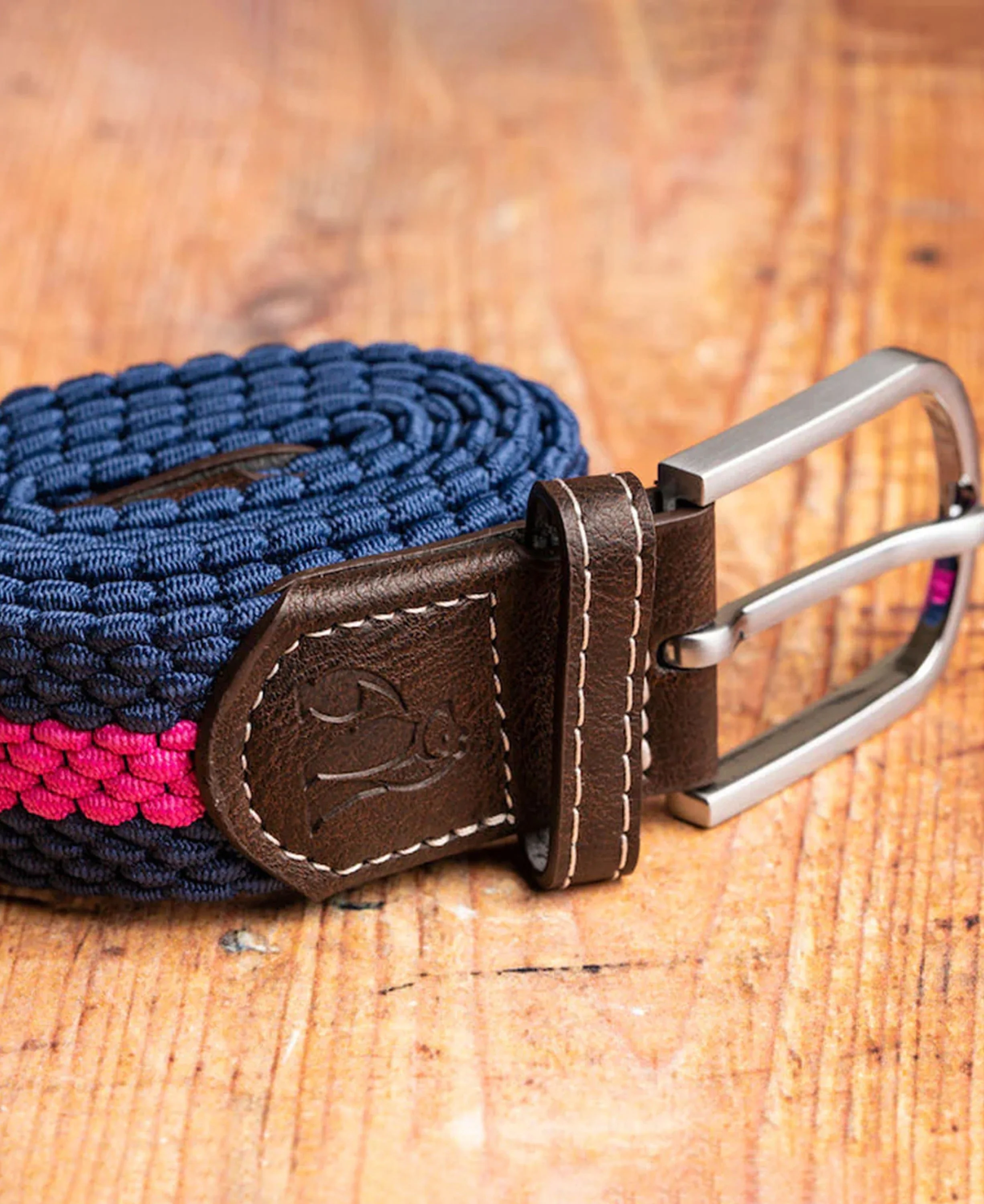 Woven Belt - Rich Pink Stripe - Image 2