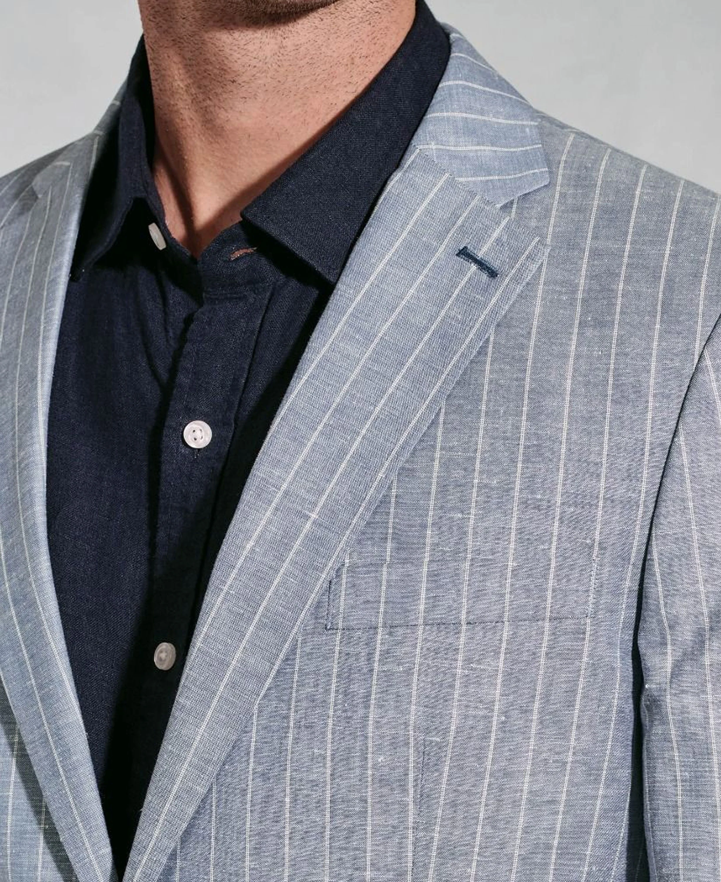 Tarantino Regular Fit Stripe Jacket - Blue - Image 4