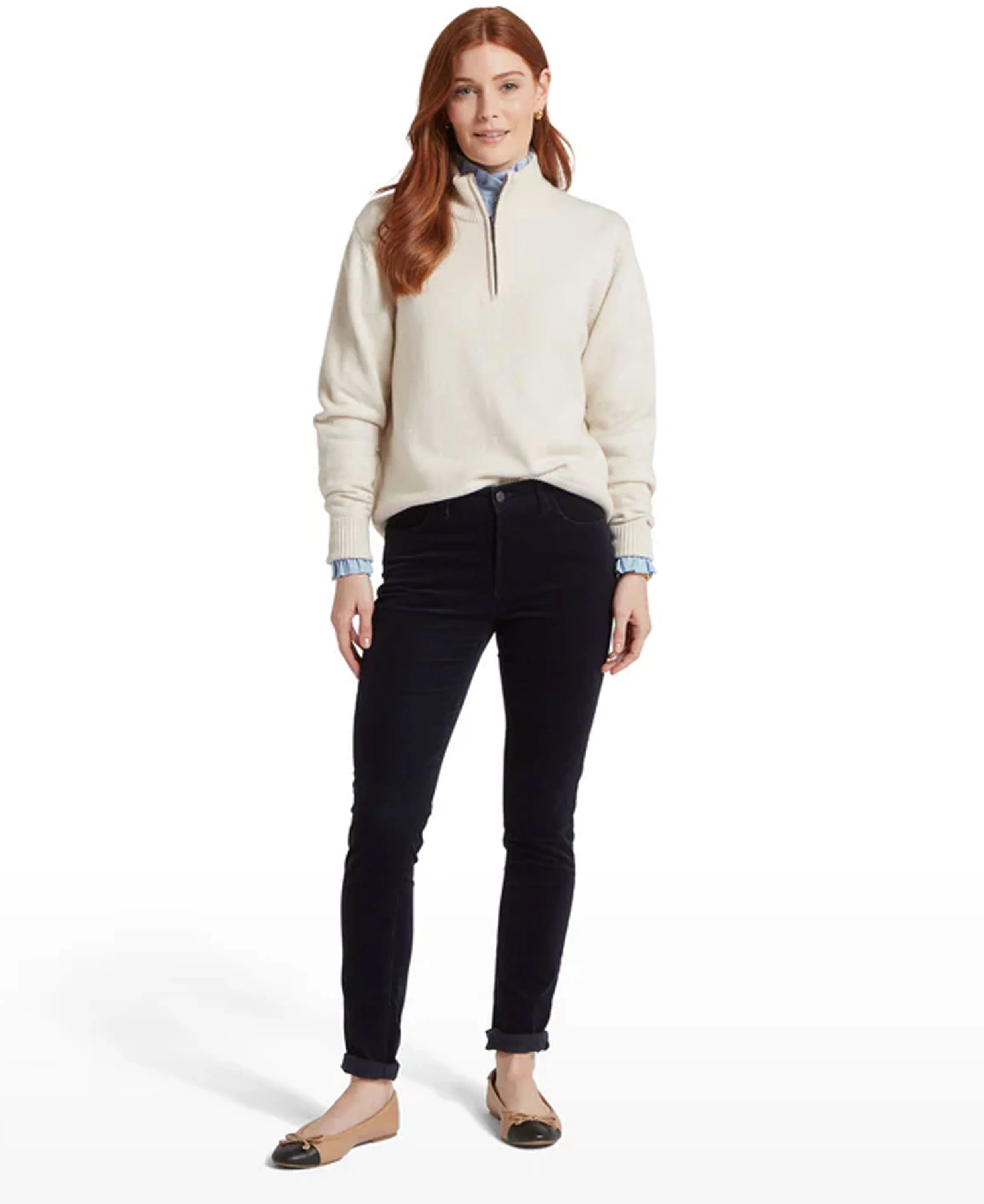 Thoralby 1/4 Zip Jumper - Soft White - Image 4