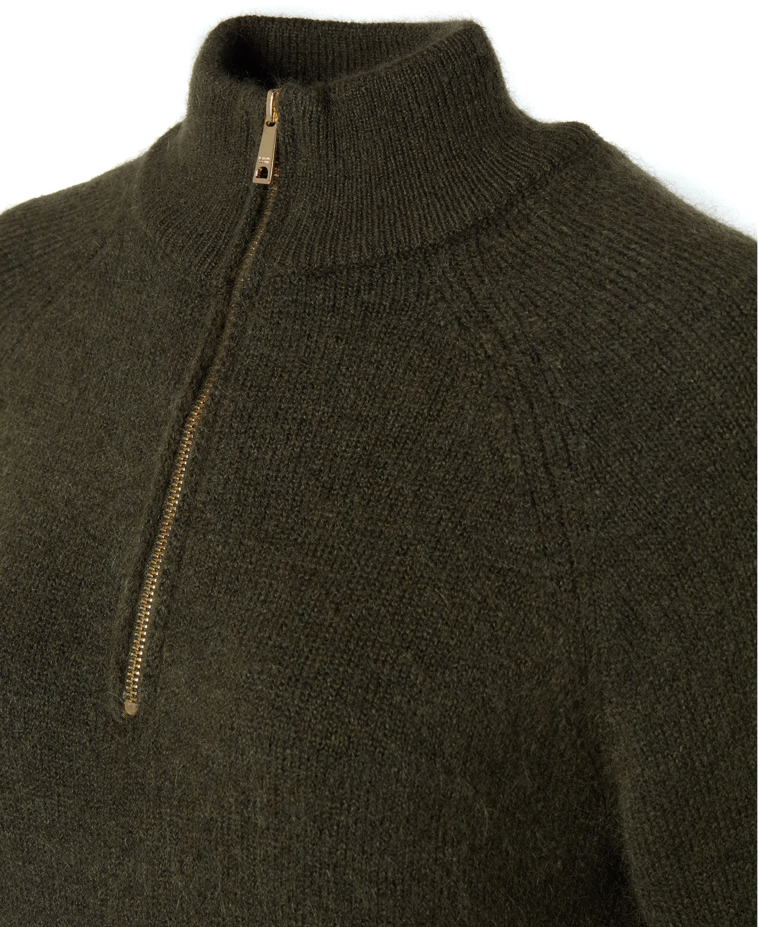 Tori Half Zip Knit - Forest Green - Image 8