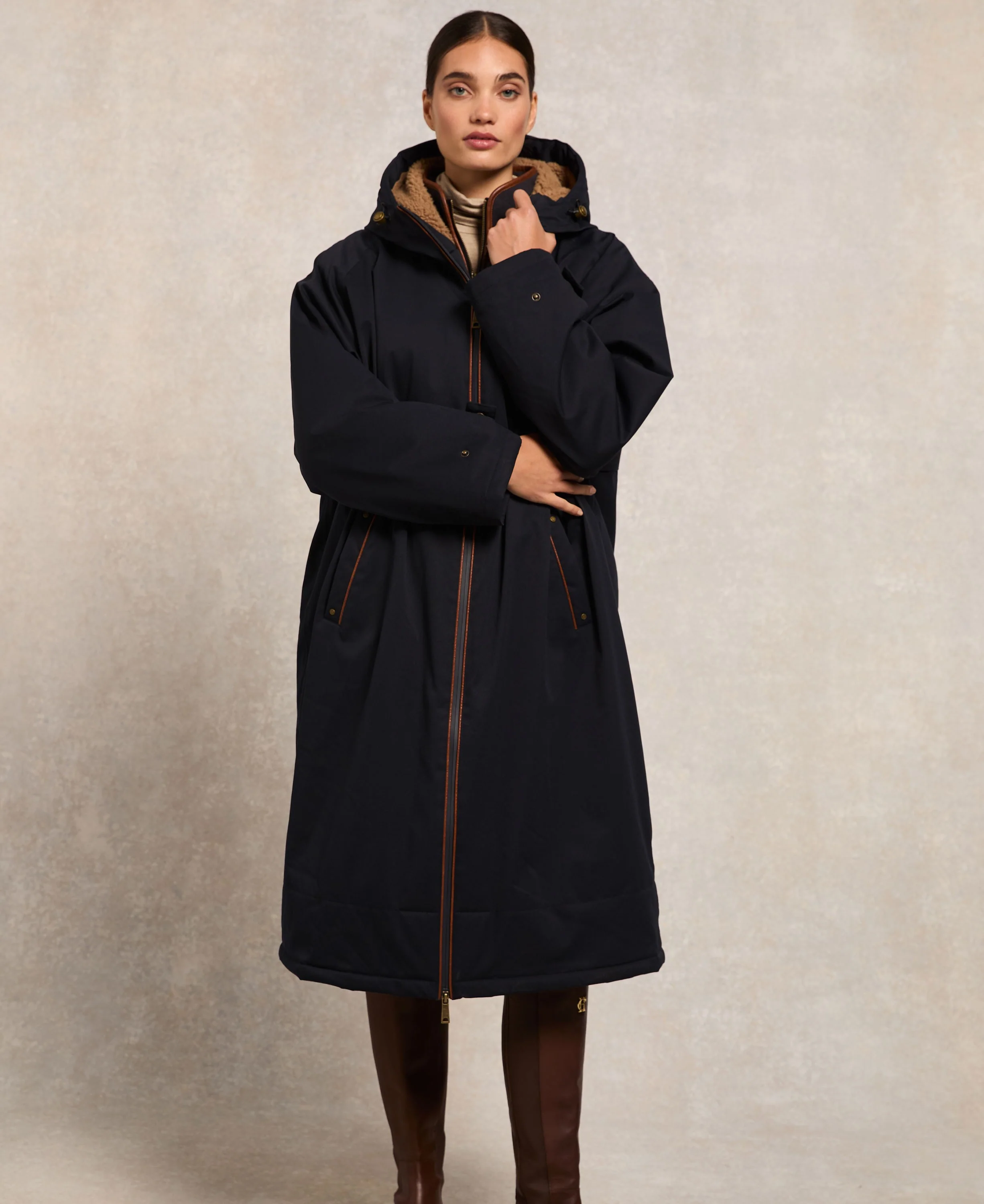 One-Size Waterproof Coat - Ink Navy - Image 2