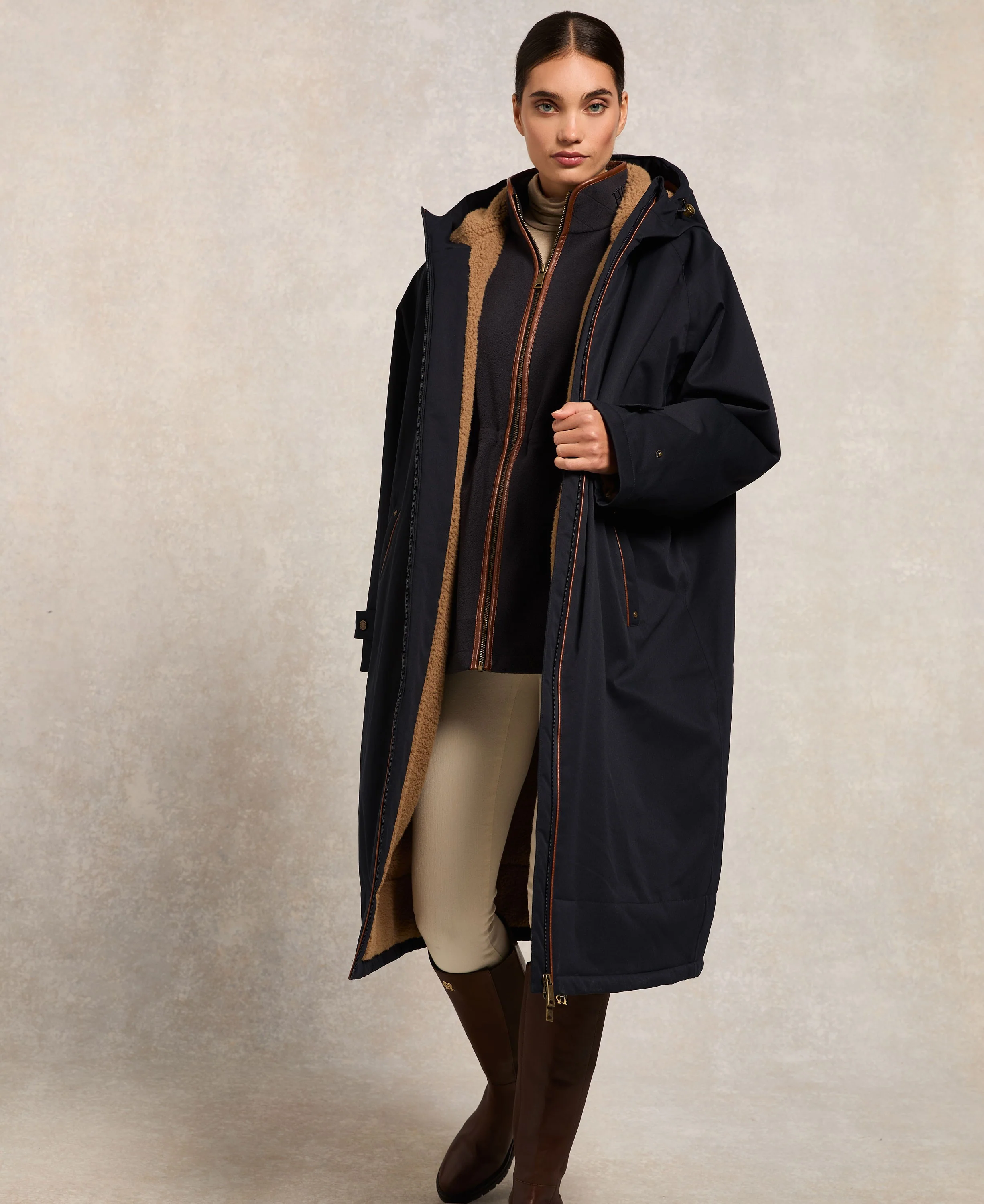 One-Size Waterproof Coat - Ink Navy - Image 4