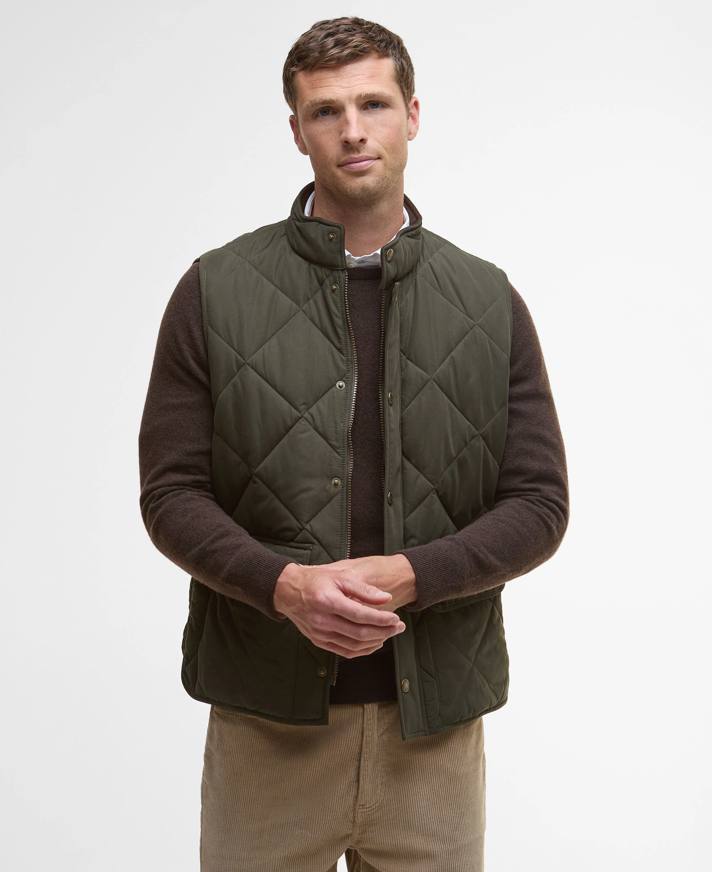 Winter Lowerdale Quilted Gilet - Dark Olive - Image 2