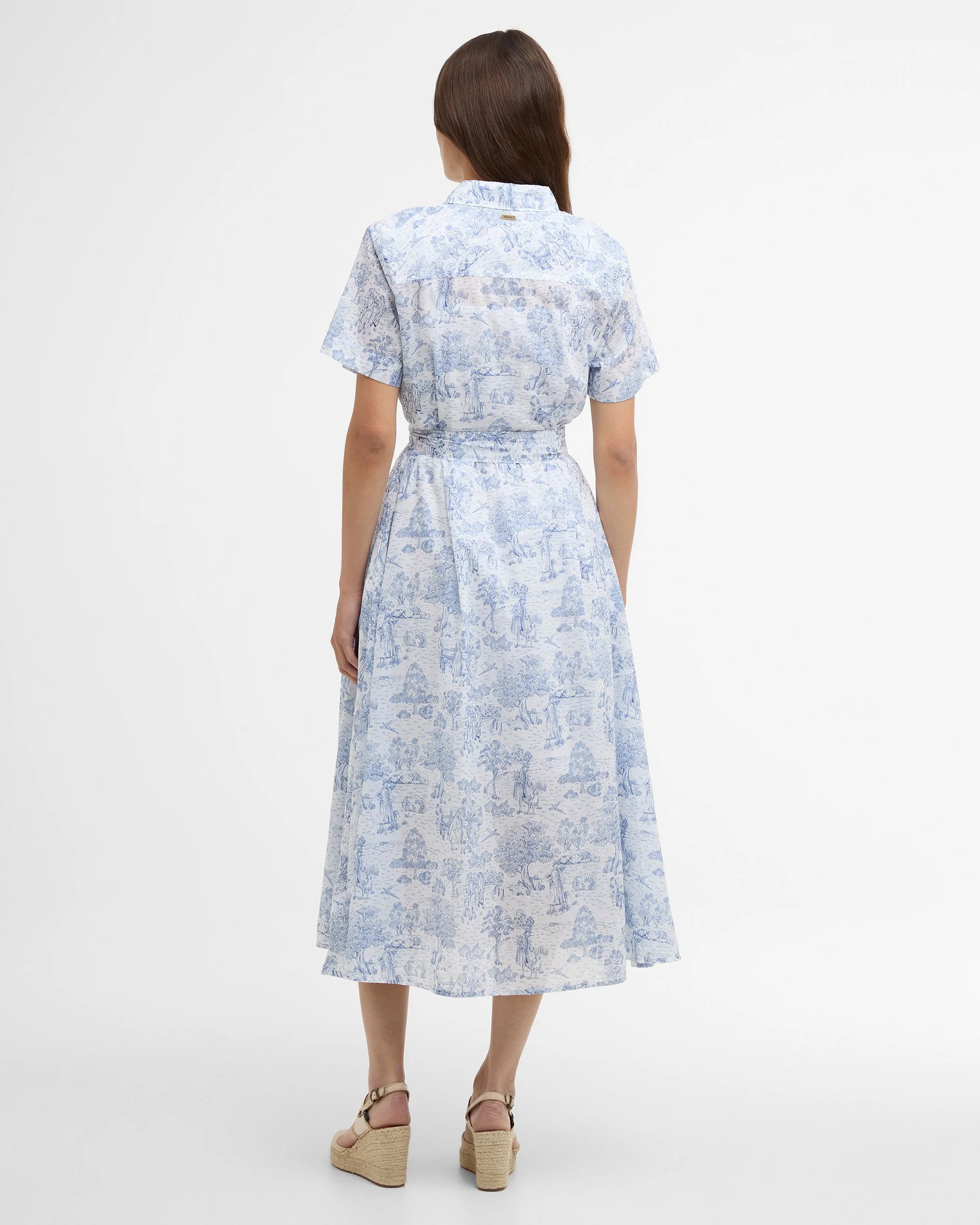 Wisteria Midi Dress - Ink Blue Print - Image 3