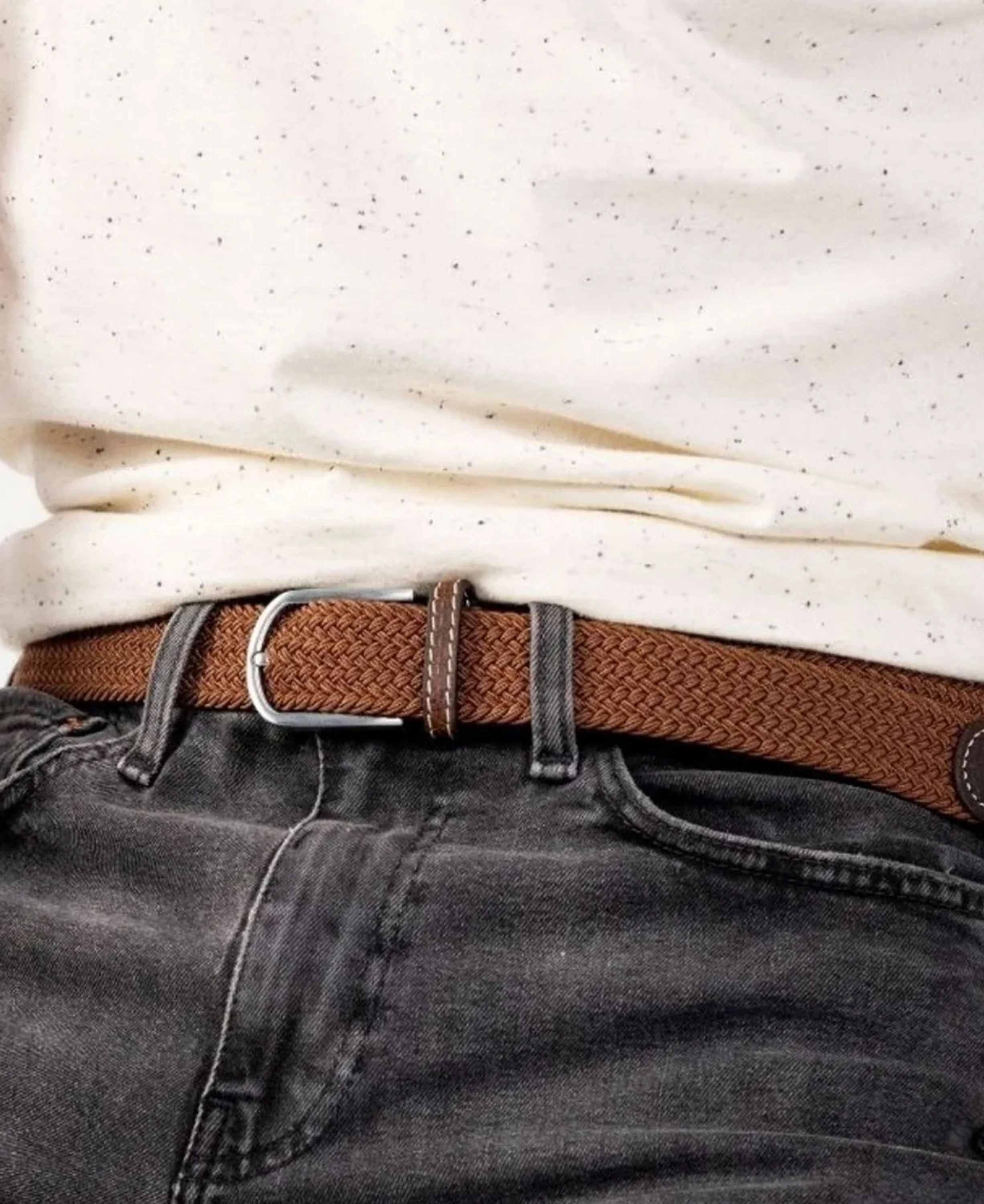 Woven Belt - Camel Brown - Image 2