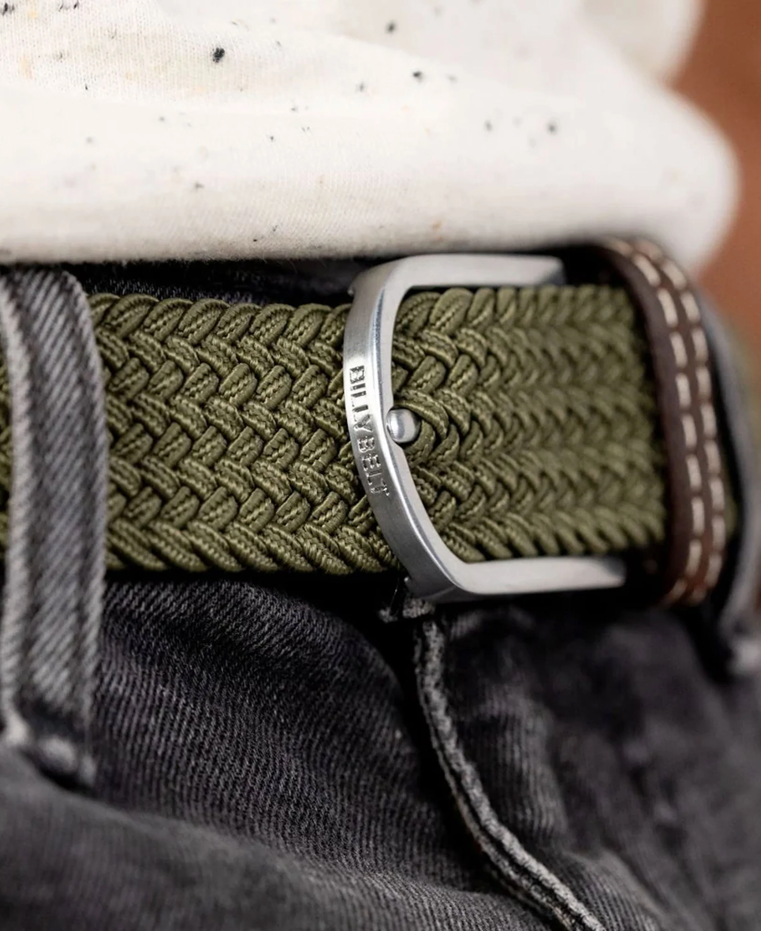 Woven Belt - Green Army - Image 3