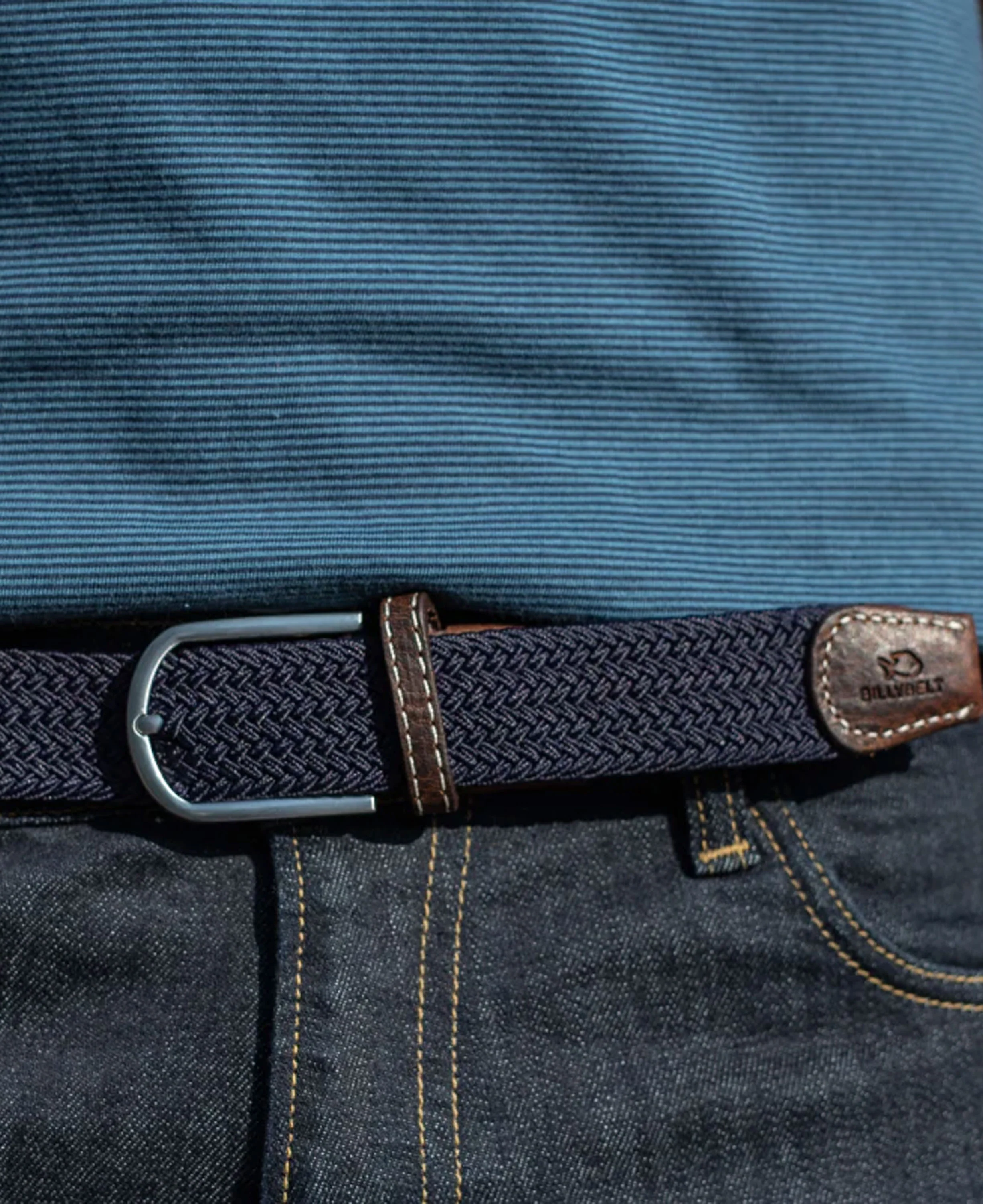 Woven Belt - Navy Blue - Image 2